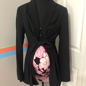 Jessica Simpson Maternity front-tie Black Blazer